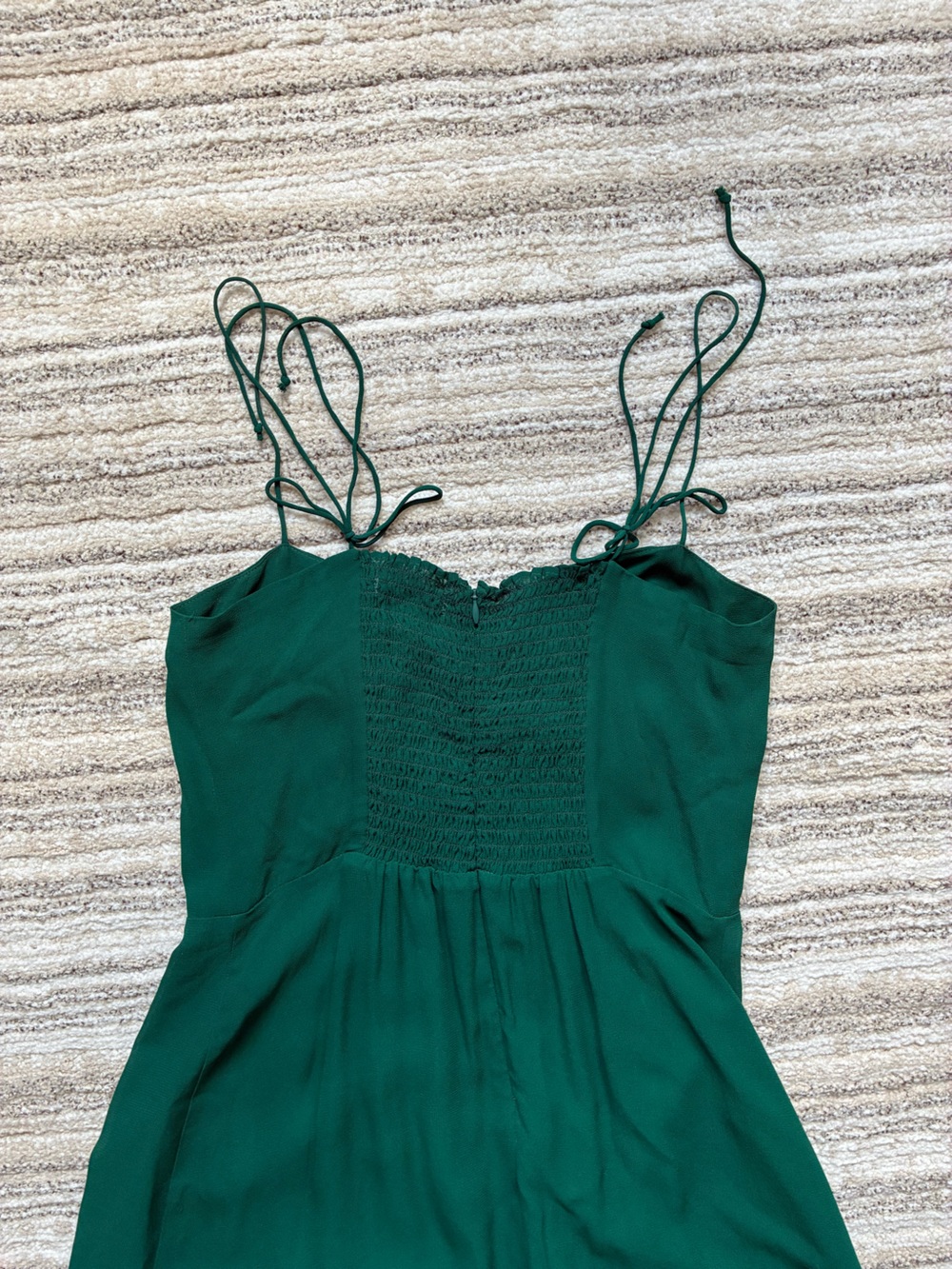 Juliette Emerald Green Spaghetti Strap Midi Dress - Picture 5 of 7